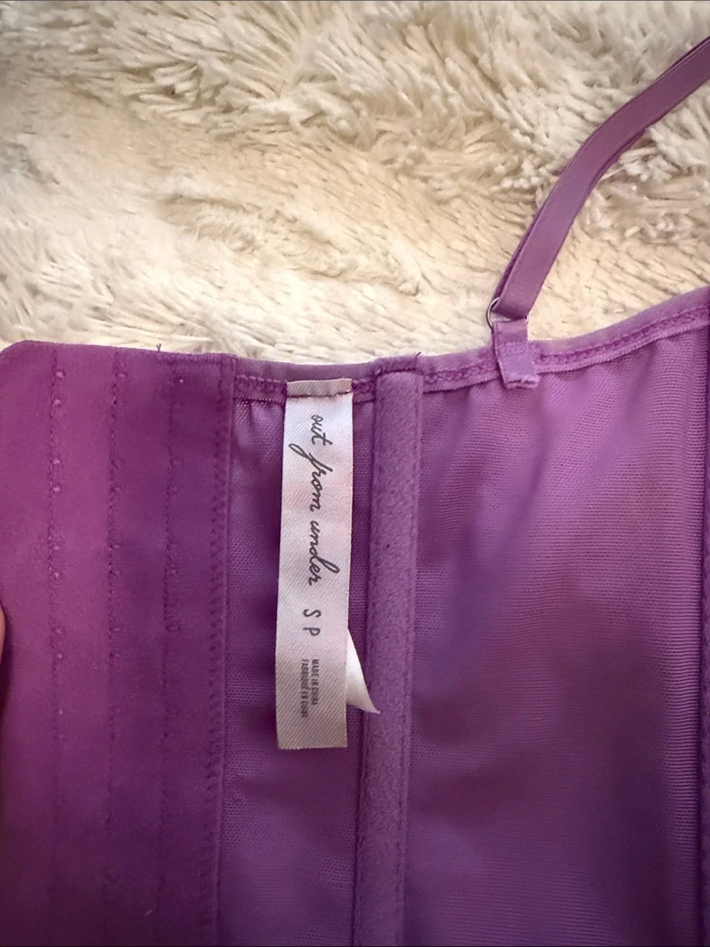 Urban Outfitters Lavender Lace Bustier Top - Picture 2 of 3